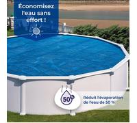 Bâche été à bulles - GRE - 180 µ - Piscine 6 00 x 3 00 m - Pour piscine acier/résine tubulaire ou auto portante