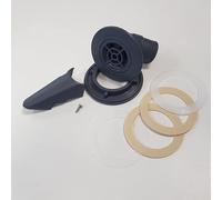 Gre Embout de soupape de retour pour piscine, adapté pour tous les modèles de piscine, raccord tuyau préparé pour diamètre 32 mm et 38 mm. avec sortie incurvée à 45° Couleur Gris Art. AR503GKIT