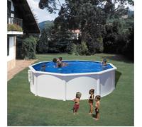 GRE - Kit Piscine hors sol acier ronde blanche - Ø300 x H122 (Livrée avec filtre à cartouche + échelle)