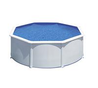 Gre KIT300ECO Fidji - Piscine Hors-Sol en Acier, Piscine Ronde avec Structure en Acier Blanc. Piscines Hors-Sol pour Jardin, Ø300 x 120 cm
