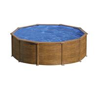 Piscine acier Pacific - Imitation bois - Ronde - Ø 4,60 m x 1,20 m - Gre - Piscine acier