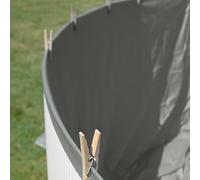 Gre SP5550 GF - Liner Uni Gris pour Piscines Ronde Hors-Sol de Dimensions 550 x 120 cm, avec Système Overlap