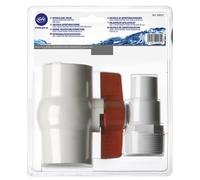 GRE Vanne À Boule Et 2 Raccords Filetés Ø38-32 Piscine Entretien Nettoyage