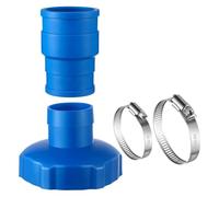 Greabuy 1 adaptateur de tuyau d'aspiration de piscine avec 4 colliers de serrage pour raccord de tuyau gonflable/écumoire de sol en caoutchouc pour adaptateur de circulation d'eau souterraine