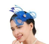 Greabuy Bibi à plumes pour femme - Élégante pince à cheveux pour thé, mariage, cocktail, événement, photographie