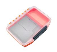 Greabuy Boîte à mouches étanche à un seul côté pour ranger des accessoires de pêche avec couvercle transparent