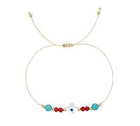 Greabuy Bracelet en perles de cristal contre le mauvais œil, bijou religieux pour occasions formelles décontractées, unisexe, taille unique, Comme décrit