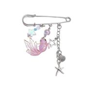 Greabuy Broche en forme d'étoile de poisson et coquillages - Broche tendance pour pull - Broche à vêtements, 88.7cm, Métal