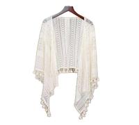 Greabuy Cardigan respirant à franges pour femme pour le printemps et l'automne