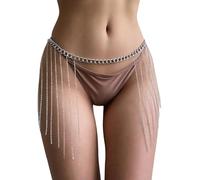 Greabuy Chaîne de taille en métal pour femme, boîte de nuit, fête, danse du ventre, décoration de taille, 70cm15cm,25cm, Chaîne de taille