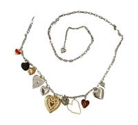 Greabuy Chaîne de taille tendance des années 2000 - Longueur réglable - Pendentif en forme de cœur - Unisexe - Accessoire de taille pour adolescents - Décontracté et fête