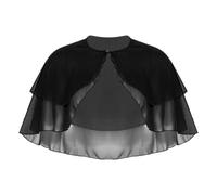 Greabuy Châle élégant pour bal des années 1920, bal de fin d'année, fête de mariage, écharpe de beauté élégante pour soirée, Noir , 50x50