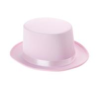 Greabuy Chapeau de magicien d'automne pour adulte - Unisexe - Doux pour la peau - Haut plat, rose, 5560cm