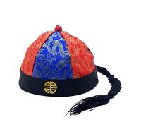 Greabuy Chapeau traditionnel d'empereur chinois pour tissu de soie, chapeau de prince chinois Tangzhuang Cosutme