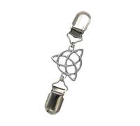 Greabuy Clip vintage pour pull cape cape clips mode antique élaboré nœuds en forme de châle fermoir pour fille, 4.68x1.56in, Métal
