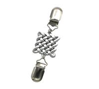 Greabuy Clip vintage pour pull cape cape clips mode antique élaboré nœuds en forme de châle fermoir pour fille, 7.8x7.8in, Métal