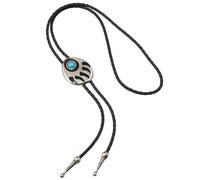Greabuy Collier avec pendentif en pierre réglable en forme de griffe d'ours pour homme et femme Style rodéos, 100CM4070CM, PU + alliage