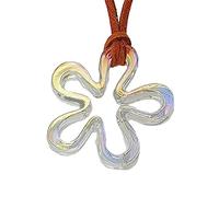 Greabuy Collier unique avec pendentif en forme de fleur creuse en acrylique - Convient pour tout type de collier, 44mm, Acrylique