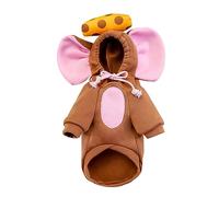 Greabuy Costume d'Halloween de souris avec capuche pour animal domestique, chat, chien, pull pour garder au chaud