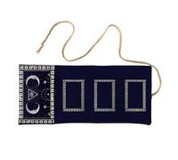 Greabuy Durabilité Poly Lin Tarot Card Bag with Bright Artwork Lavable Poids léger pour le stockage des outils de divination Lavable Accessoire occulte