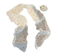 Greabuy Écharpe classique à pois en soie multi-usage avec nœud pour femme, accessoire de mode, Pois verts sur, 150 cm