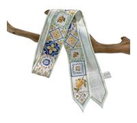 Greabuy Écharpe élégante en sergé satiné à fleurs pour femme, accessoire de mode, 5, 7130cm