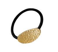 Greabuy Élastiques à cheveux élégants en métal pour femme, motif coquillage, chouchous élastiques pour queue de cheval, style fête de mariage