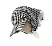 Greabuy Élégant foulard à carreaux pour femme en tissu doux et respirant en dentelle pour une tenue décontractée et en plein air, Noir , 5560cm