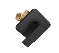 Greabuy Ensemble de garniture de porte de douche en bronze de qualité supérieure - Protection d'angle - Finition noire mate - Convient au monde entier