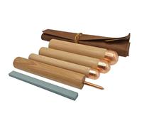 Greabuy Ensemble de pierres à feu portable avec coussinet de protection en cuir, outil pratique pour les travaux manuels