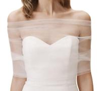 Greabuy Étole de mariée avec/sans perles pour l'extérieur mariage respirant bras couvrant les cérémonies épaule, Simple., 150