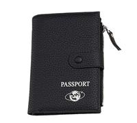 Greabuy Étui portefeuille de voyage essentiel pour passeports offrant une sécurité rapide à l'aéroport et un porte-cartes d'enregistrement facile à l'hôtel, Noir , Beauté de masse