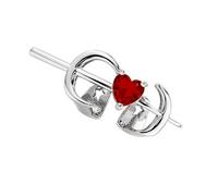 Greabuy Fang Grillz multifonctionnel unique en cuivre creux en forme de cœur Accessoire de costume adapté pour les jeux de rôle Grillz creux en oxyde de zirconium, Red, Comme décrit, Comme décrit.