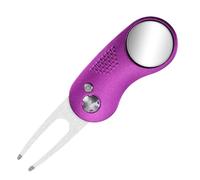 Greabuy Fourche Divot pour entretien écologique | Marqueur de balle à deux dents avec poignée texturée, accessoire de poche compact, golfeurs au quotidien