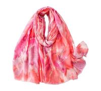 Greabuy Grande écharpe unisexe avec sensation de soie mélangée de couleurs pour femme, foulard multifonction pour le quotidien, hijab, rose, 180*88cm
