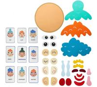Greabuy Jeu de tri du visage - Puzzle assorti pour enfants - Puzzle éducatif pour enfants - Pratique de compétence logique - Jouet amusant - Changement émotionnel - Intelligence émotionnelle