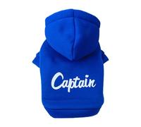 Greabuy Joli manteau pour chien de grande taille à capuche pour animal de compagnie, manteau de printemps capitaine à deux pattes pull à capuche