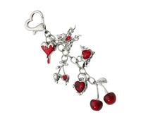 Greabuy Joli pendentif en forme de nœud pour sac d'école des années 2000, breloque de dessin animé pour garçons et filles, Rouge, 10CM