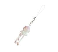 Greabuy Joli pendentif méduse fait à la main avec perles pour téléphone portable, accessoire de mode pour téléphone portable, pour femmes à la mode, 2.5x5cm, Résine et alliage