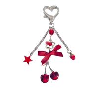 Greabuy Joli porte-clés avec pendentif en forme de nœud en forme de fruit pour femme - Décoration créative - Porte-clés pour sac à suspendre