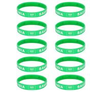Greabuy Lot de 10 bracelets élégants en silicone pour événements de football 2026 avec couleur nationale vive pour les amateurs de sport, One Size, Silicone