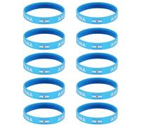 Greabuy Lot de 10 bracelets élégants en silicone pour événements de football 2026 avec couleur nationale vive pour les amateurs de sport, One Size, Silicone