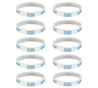 Greabuy Lot de 10 bracelets élégants en silicone pour événements de football 2026 avec couleur nationale vive pour les amateurs de sport, One Size, Silicone