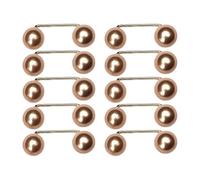 Greabuy Lot de 10 broches élégantes à double perles pour fixation de vêtements, Dimension3.10.9cm/1.220.35in, perles d'imitation