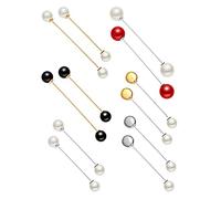 Greabuy Lot de 12 broches en fausses perles pour pull châle pinces à vêtements sauvages épingles à châle en cristal pour vêtements pour femmes