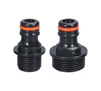 Greabuy Lot de 2 raccords de tuyau d'arrosage 1,9 cm 1,27 cm Raccord rapide Système d'arrosage professionnel Connecteur extensible