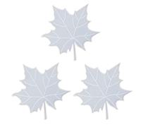 Greabuy Lot de 3 moules en silicone en forme de feuille d'automne pour Thanksgiving, tapis de tasse en résine époxy