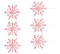 Greabuy Lot de 6 garnitures de glace solides en PVC fin à suspendre à l'intérieur pour sapin de Noël