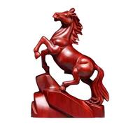 Greabuy Magnifique figurine de cheval en bois fabriquée à la main - Ornement de bureau significatif pour entrepreneurs qui démarrent de nouvelles entreprises