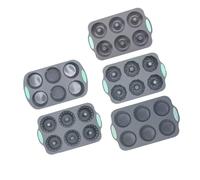 Greabuy Moules à pâtisserie polyvalents en silicone pour les besoins de cuisson, résistance à la chaleur, nettoyage facile, petit tube cannelé, moule à gâteau en silicone de qualité alimentaire